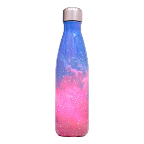 Gourde inox sans BPA en acier inoxydable (Cosmos Rose Bleu 500 ml)