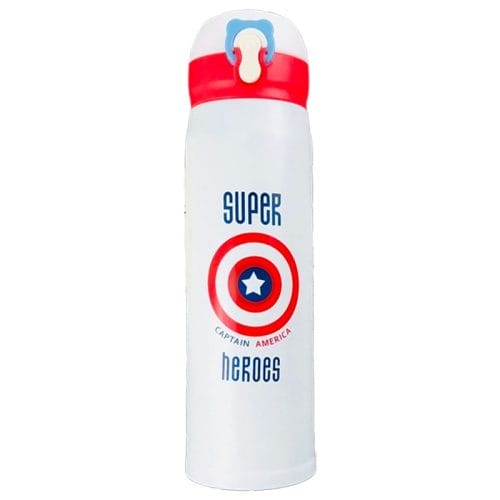 Gourde inox isotherme Super Hero (Blanc Captain America 500 ml)