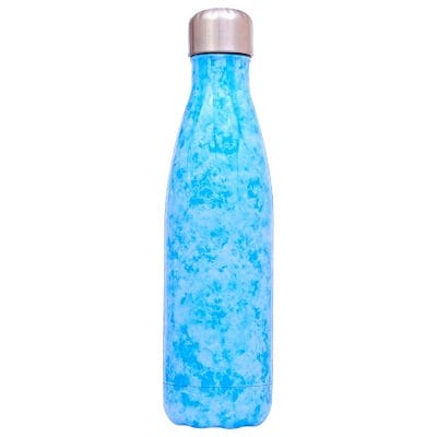 Gourde inox sans BPA réutilisable Peinture bleu 500 ml