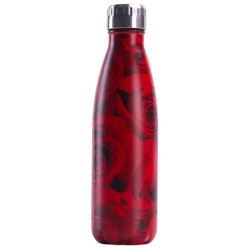 Gourde inox isotherme sans BPA réutilisable (Rose rouge 500 ml)
