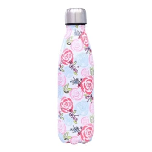 Gourde inox sans BPA réutilisable (Fleurs roses bleues 500 ml) 1
